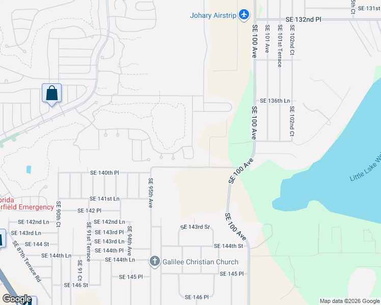 map of restaurants, bars, coffee shops, grocery stores, and more near 13914 Southeast 96th Circle in Summerfield