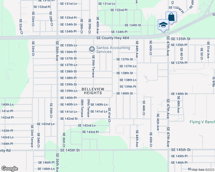 map of restaurants, bars, coffee shops, grocery stores, and more near 4082 Southeast 139th Street in Summerfield