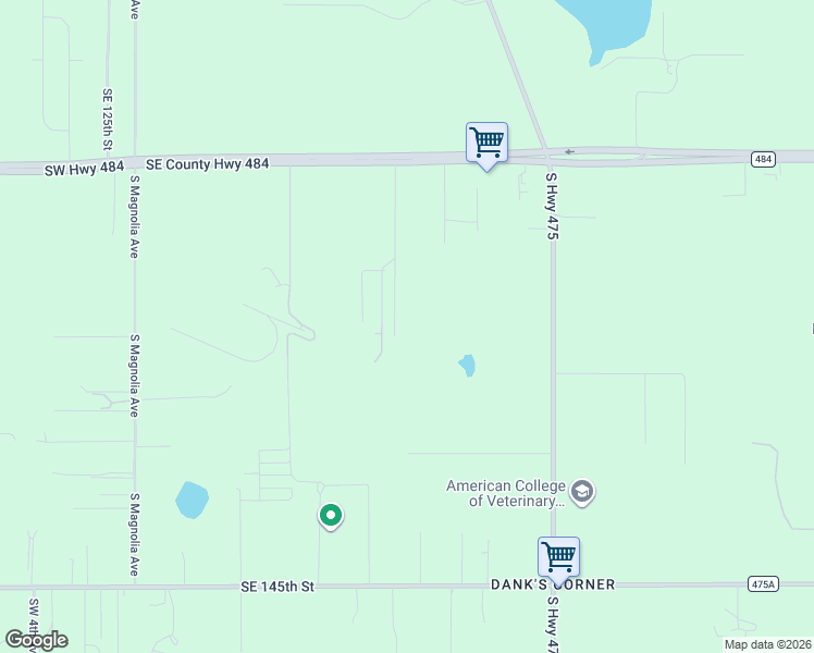 map of restaurants, bars, coffee shops, grocery stores, and more near 13783 Southeast 8th Court in Ocala
