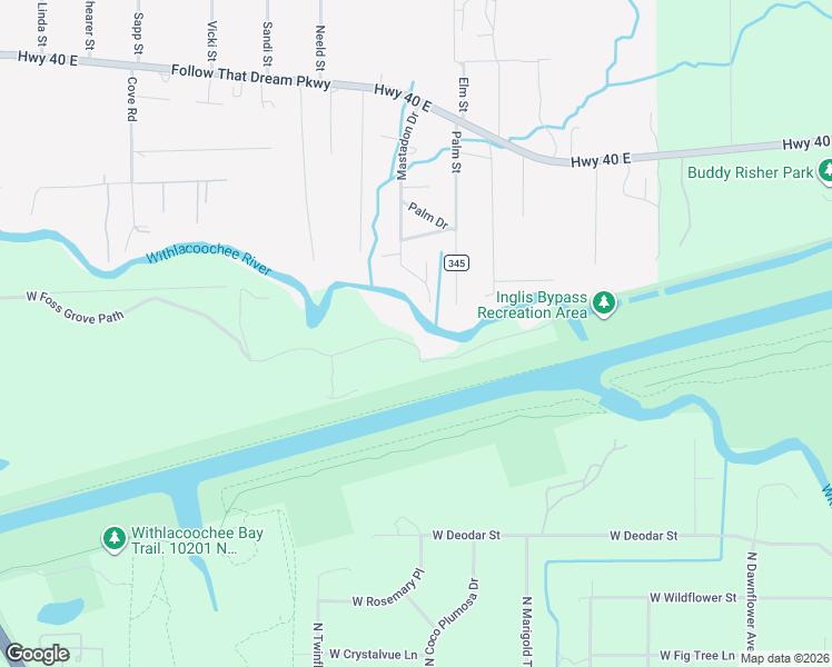 map of restaurants, bars, coffee shops, grocery stores, and more near 12591 West Edwards Court in Inglis
