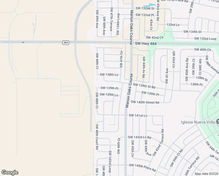 map of restaurants, bars, coffee shops, grocery stores, and more near 4727 Southwest 139th Place in Ocala