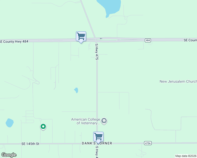 map of restaurants, bars, coffee shops, grocery stores, and more near 13858 County Highway 475c in Summerfield