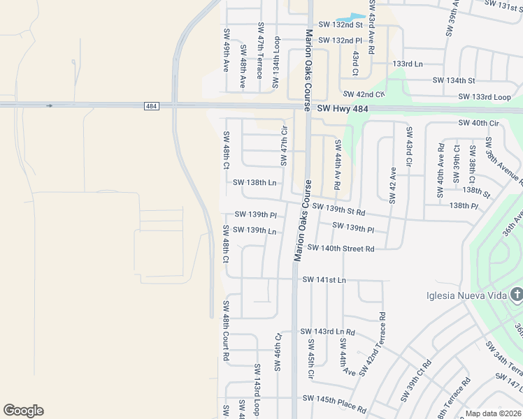 map of restaurants, bars, coffee shops, grocery stores, and more near 4727 Southwest 139th Place in Ocala