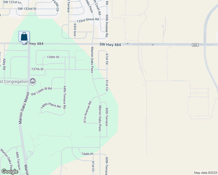 map of restaurants, bars, coffee shops, grocery stores, and more near 13856 61st Circle in Ocala