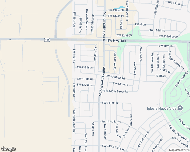 map of restaurants, bars, coffee shops, grocery stores, and more near 4700 Southwest 139th Street Road in Ocala