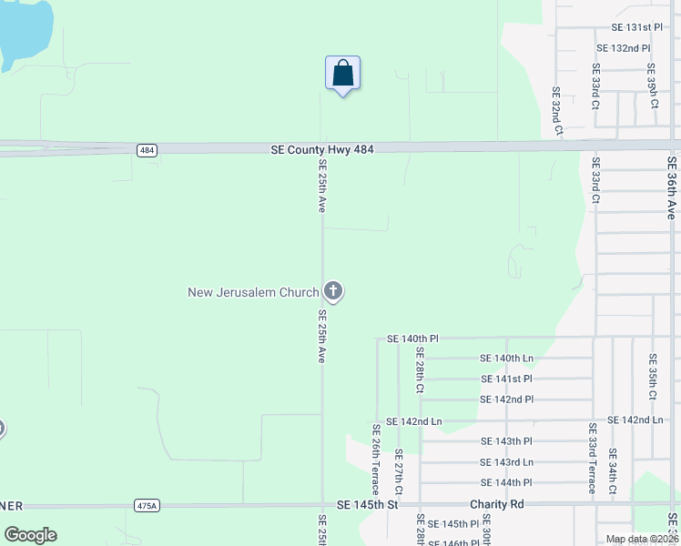 map of restaurants, bars, coffee shops, grocery stores, and more near 13845 Southeast 25th Avenue in Summerfield