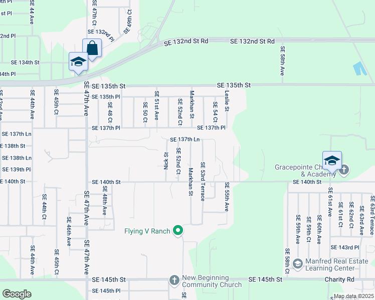 map of restaurants, bars, coffee shops, grocery stores, and more near 13830 Markhan Street in Summerfield