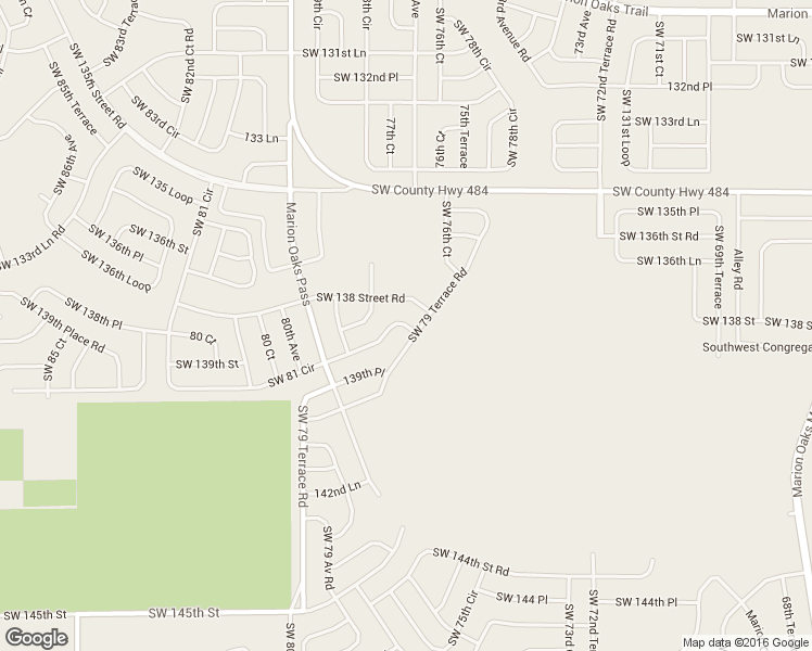 map of restaurants, bars, coffee shops, grocery stores, and more near 6500 Southwest 139th Street Road in Ocala