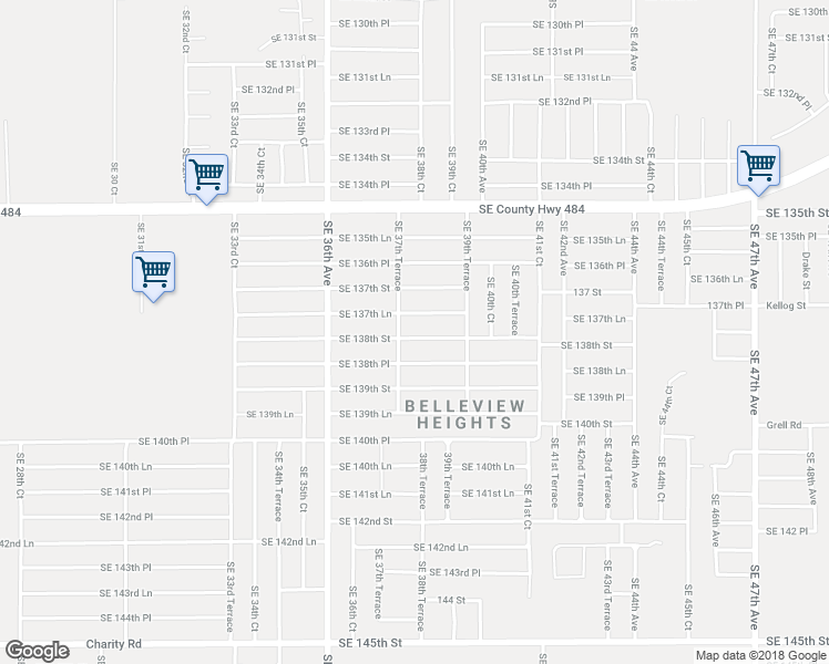 map of restaurants, bars, coffee shops, grocery stores, and more near 3839 Southeast 138th Street in Summerfield