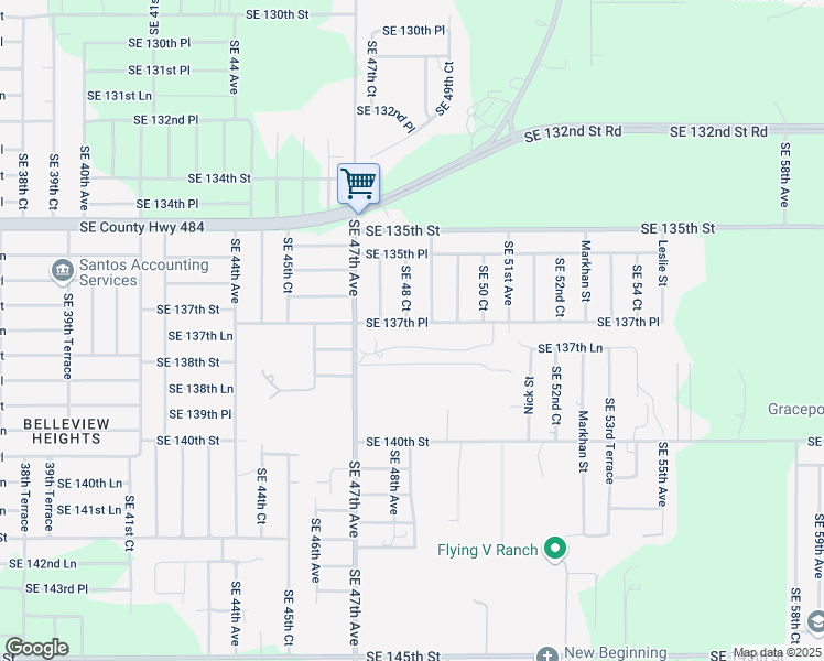 map of restaurants, bars, coffee shops, grocery stores, and more near 4856 137th Place in Summerfield