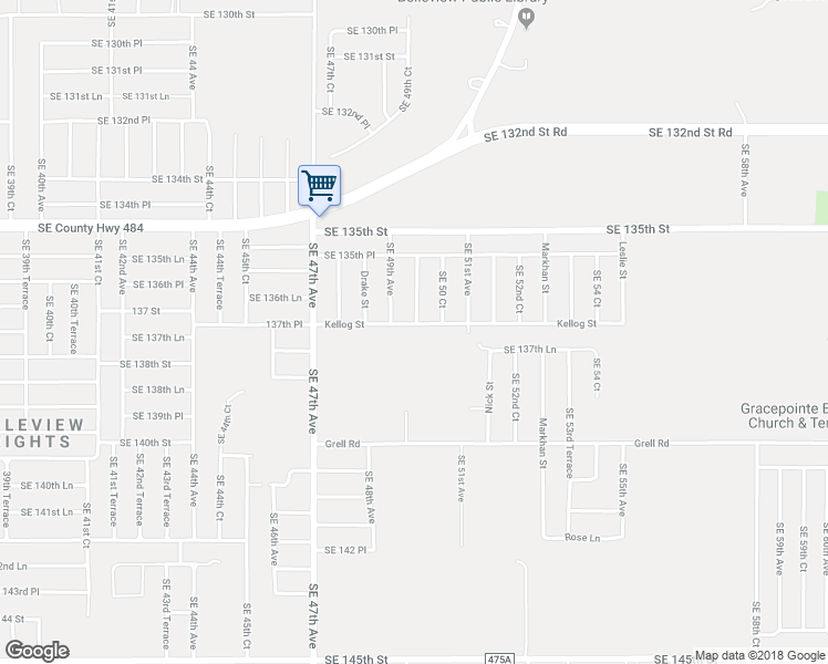 map of restaurants, bars, coffee shops, grocery stores, and more near 4960 Kellog Street in Summerfield