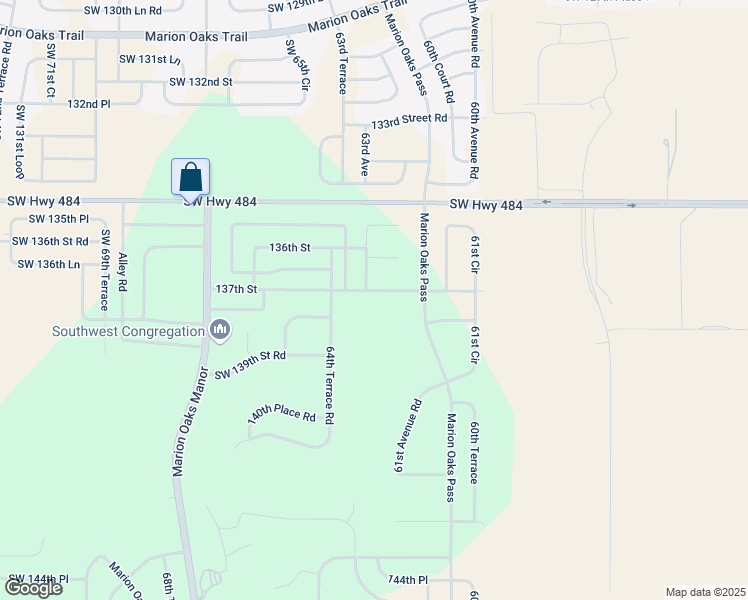 map of restaurants, bars, coffee shops, grocery stores, and more near 799 Marion Oaks Manor in Ocala