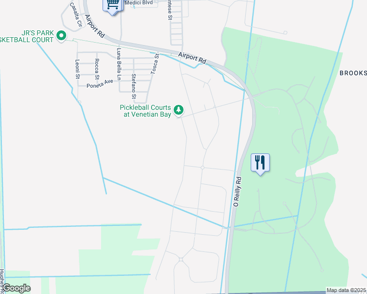 map of restaurants, bars, coffee shops, grocery stores, and more near 2910 Meleto Boulevard in New Smyrna Beach