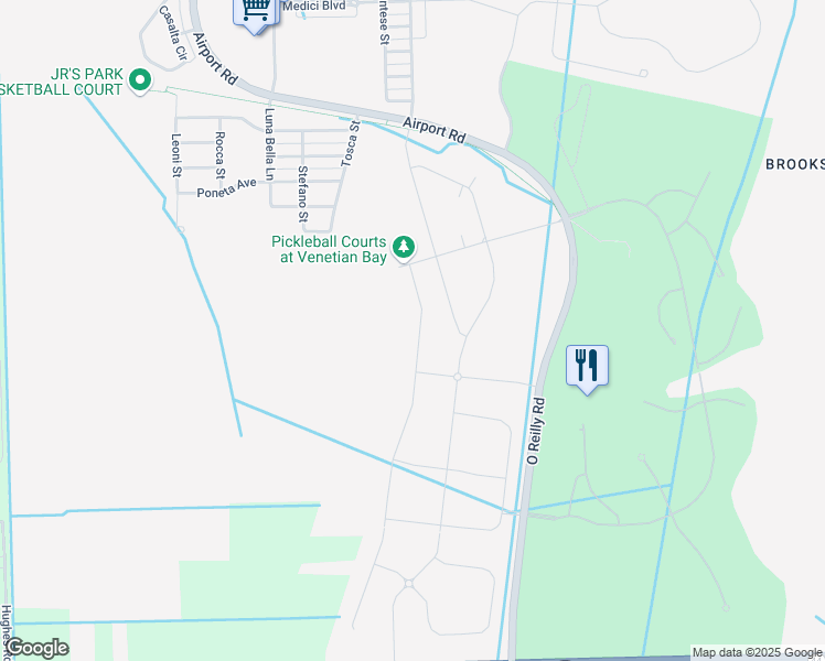 map of restaurants, bars, coffee shops, grocery stores, and more near 2910 Meleto Boulevard in New Smyrna Beach