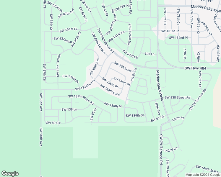 map of restaurants, bars, coffee shops, grocery stores, and more near 8518 Southwest 136th Loop in Ocala