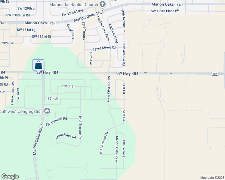 map of restaurants, bars, coffee shops, grocery stores, and more near 13633 61st Circle in Ocala