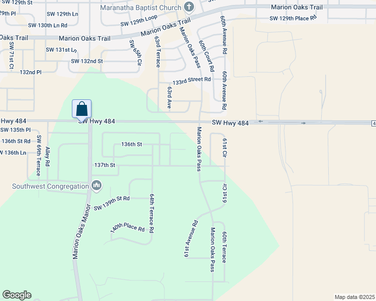 map of restaurants, bars, coffee shops, grocery stores, and more near in Marion County