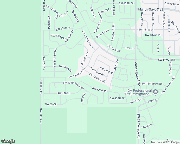 map of restaurants, bars, coffee shops, grocery stores, and more near 8537 Southwest 136th Loop in Ocala