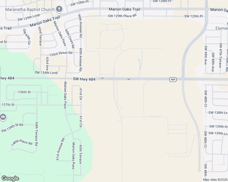 map of restaurants, bars, coffee shops, grocery stores, and more near 5420 Southwest Highway 484 in Ocala
