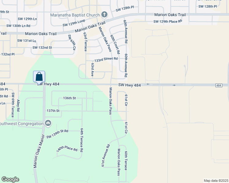 map of restaurants, bars, coffee shops, grocery stores, and more near 13633 61st Circle in Ocala