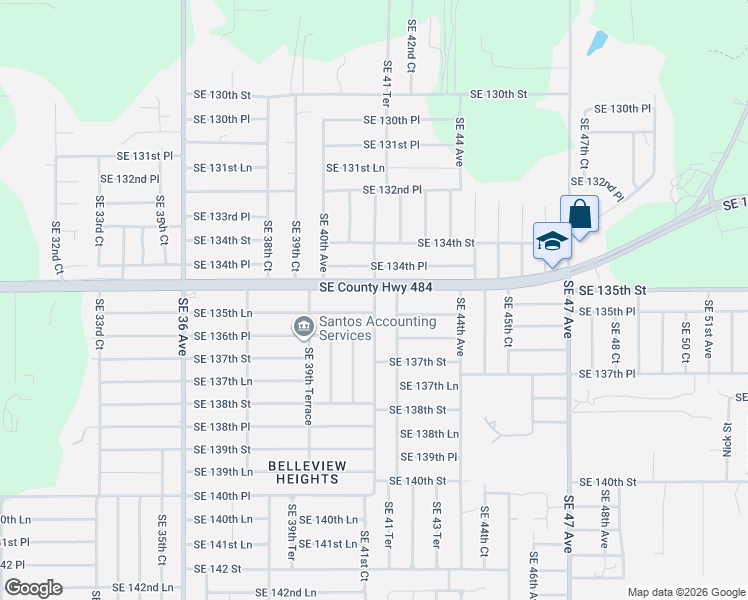 map of restaurants, bars, coffee shops, grocery stores, and more near 13545 Southeast 41st Court in Summerfield