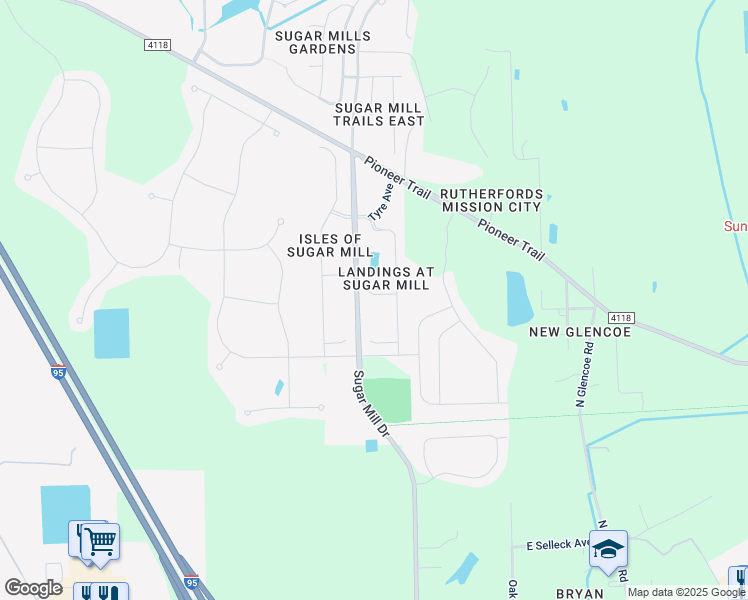 map of restaurants, bars, coffee shops, grocery stores, and more near 2680 Sicily Drive in New Smyrna Beach