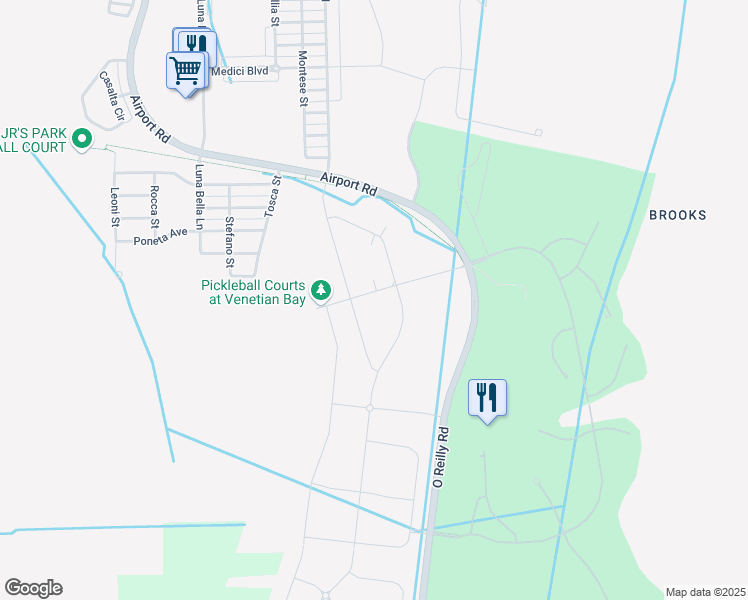 map of restaurants, bars, coffee shops, grocery stores, and more near 3365 O Reilly Road in New Smyrna Beach