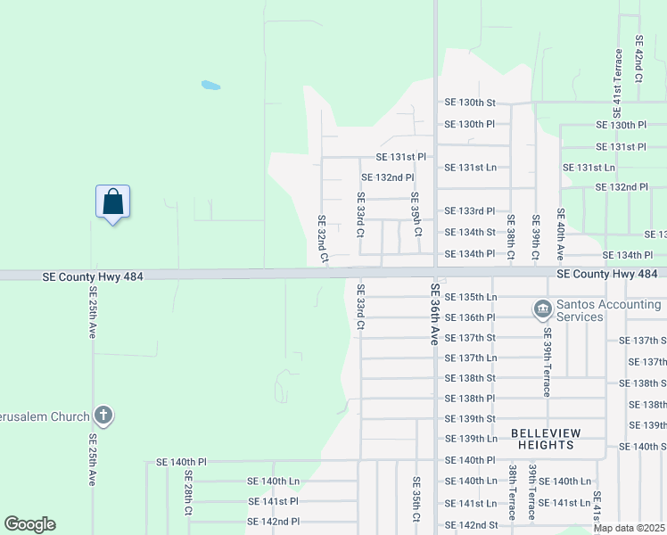 map of restaurants, bars, coffee shops, grocery stores, and more near 13635 Southeast 32nd Court in Belleview