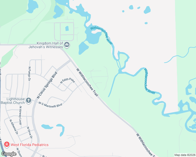 map of restaurants, bars, coffee shops, grocery stores, and more near 306 West G Martinelli Boulevard in Citrus Springs