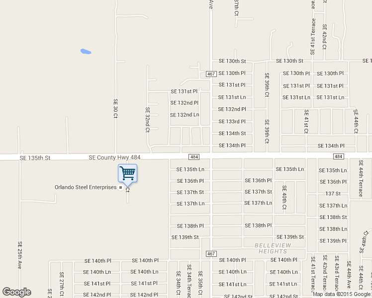 map of restaurants, bars, coffee shops, grocery stores, and more near 3466 Southeast 134th Place in Belleview