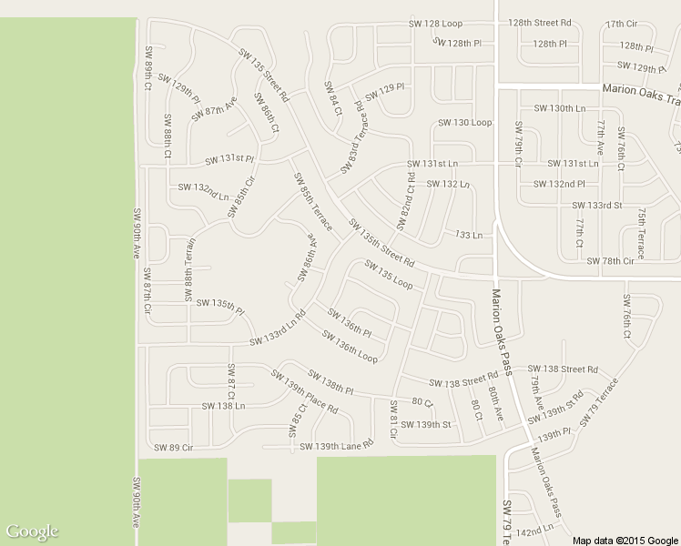 map of restaurants, bars, coffee shops, grocery stores, and more near 8381 Southwest 135 Loop in Ocala