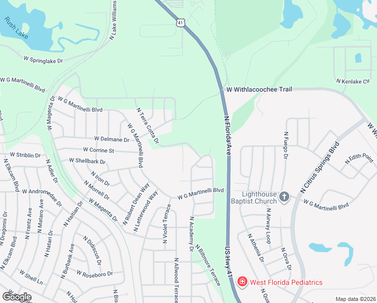 map of restaurants, bars, coffee shops, grocery stores, and more near 11192 North Terra Cotta Drive in Citrus Springs