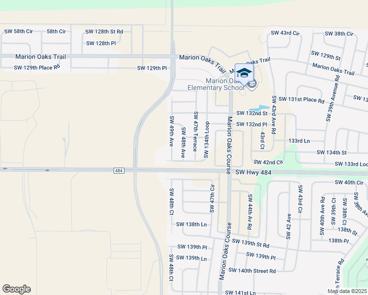 map of restaurants, bars, coffee shops, grocery stores, and more near 13378 Southwest 48th Avenue in Ocala