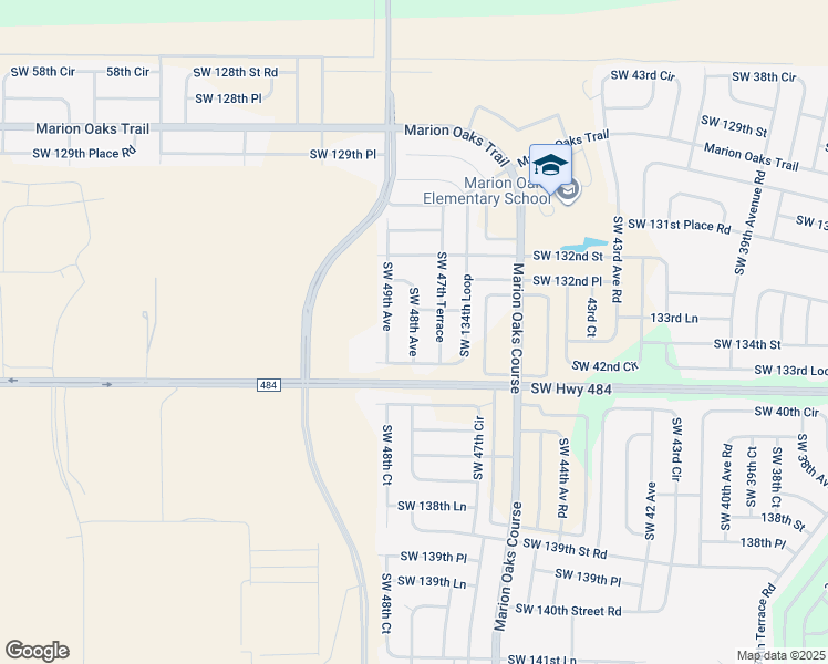 map of restaurants, bars, coffee shops, grocery stores, and more near 13378 Southwest 48th Avenue in Ocala