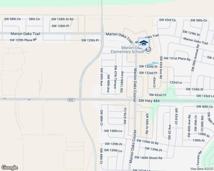 map of restaurants, bars, coffee shops, grocery stores, and more near 13378 Southwest 48th Avenue in Ocala