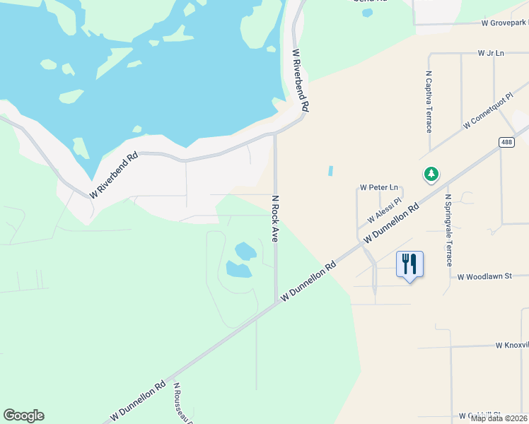 map of restaurants, bars, coffee shops, grocery stores, and more near 6537 West Willis Court in Dunnellon