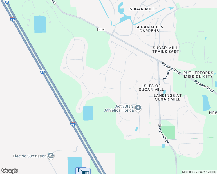map of restaurants, bars, coffee shops, grocery stores, and more near 3021 Blue Shores Way in New Smyrna Beach