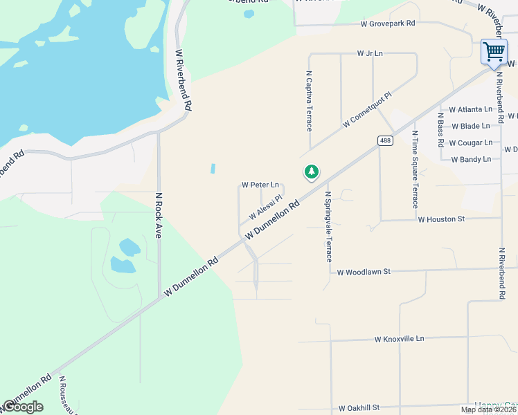 map of restaurants, bars, coffee shops, grocery stores, and more near 6123 West Alessi Place in Dunnellon