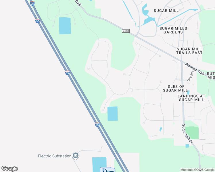 map of restaurants, bars, coffee shops, grocery stores, and more near 2843 Neverland Drive in New Smyrna Beach