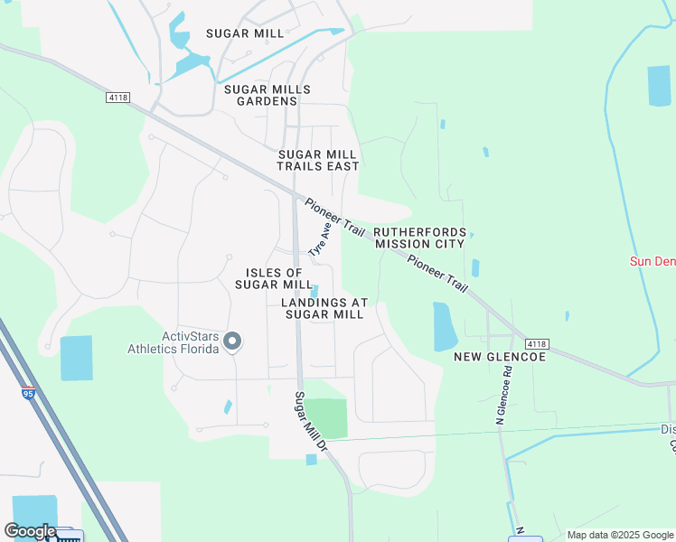 map of restaurants, bars, coffee shops, grocery stores, and more near 654 Mount Olympus Boulevard in New Smyrna Beach