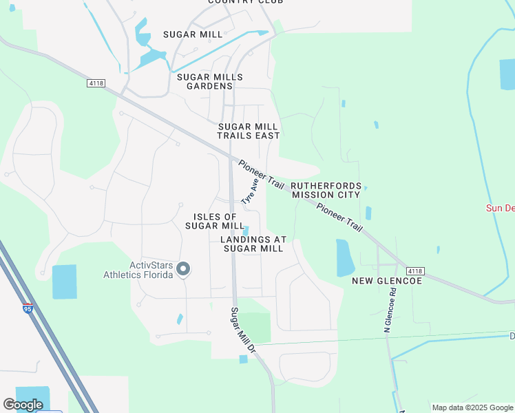 map of restaurants, bars, coffee shops, grocery stores, and more near 681 Mount Olympus Boulevard in New Smyrna Beach