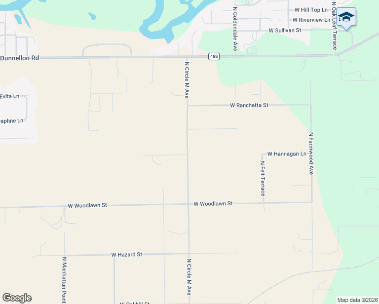 map of restaurants, bars, coffee shops, grocery stores, and more near 11380 North Circle M Avenue in Dunnellon