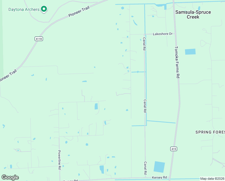 map of restaurants, bars, coffee shops, grocery stores, and more near 4005 High Ridge Drive in New Smyrna Beach