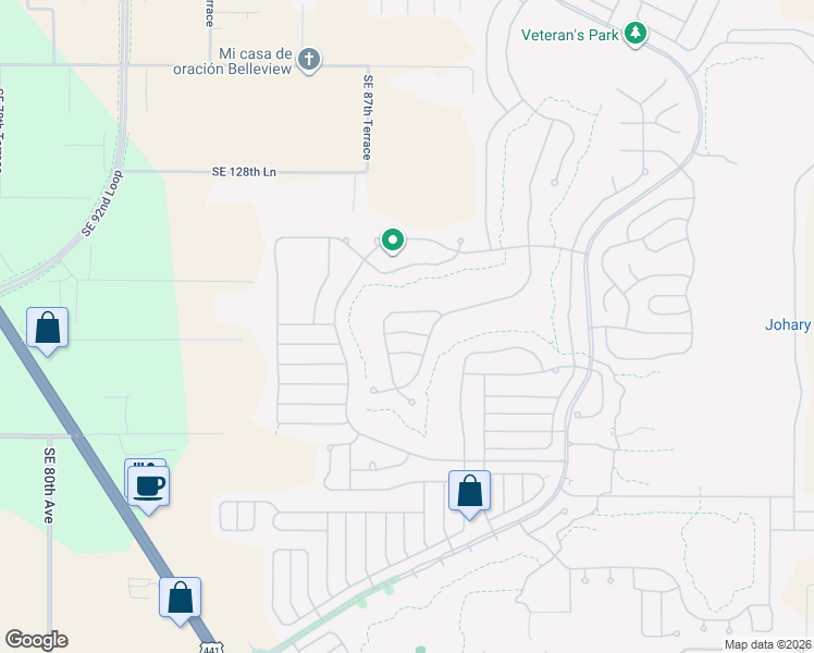 map of restaurants, bars, coffee shops, grocery stores, and more near 8851 Southeast 132nd Place in Summerfield
