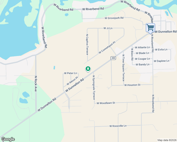 map of restaurants, bars, coffee shops, grocery stores, and more near 5201-5265 West Dunnellon Road in Dunnellon