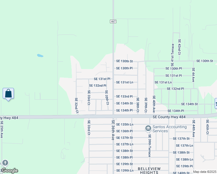 map of restaurants, bars, coffee shops, grocery stores, and more near 13245 Southeast 35th Court in Belleview