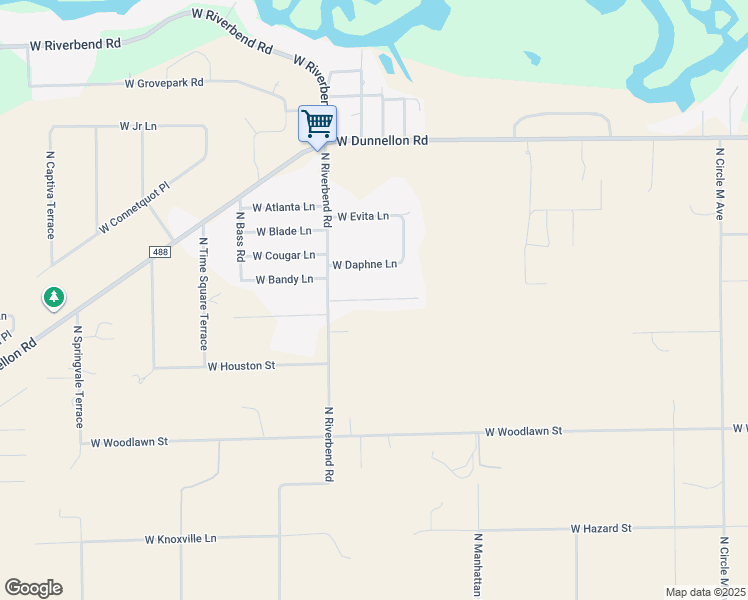 map of restaurants, bars, coffee shops, grocery stores, and more near 5136 West Emy Lou Court in Dunnellon