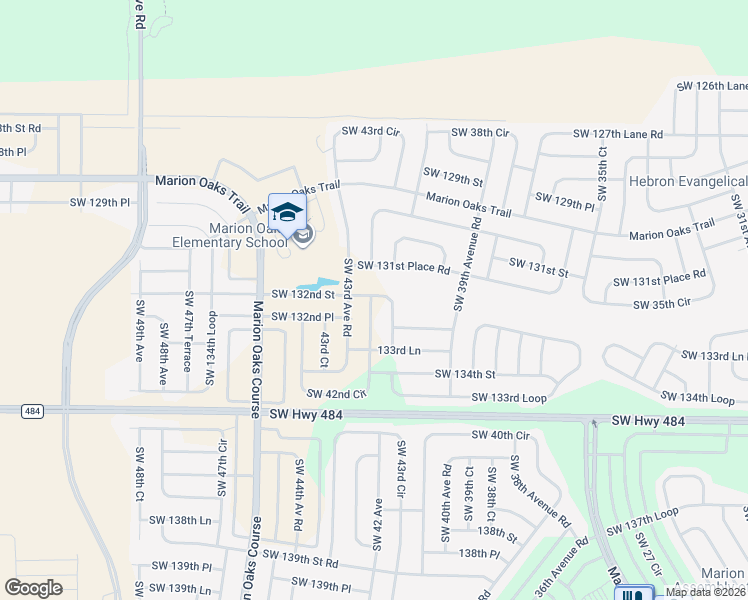 map of restaurants, bars, coffee shops, grocery stores, and more near 13206 Southwest 42nd Circle in Ocala