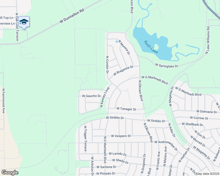 map of restaurants, bars, coffee shops, grocery stores, and more near 11490 North Kenney Loop in Citrus Springs