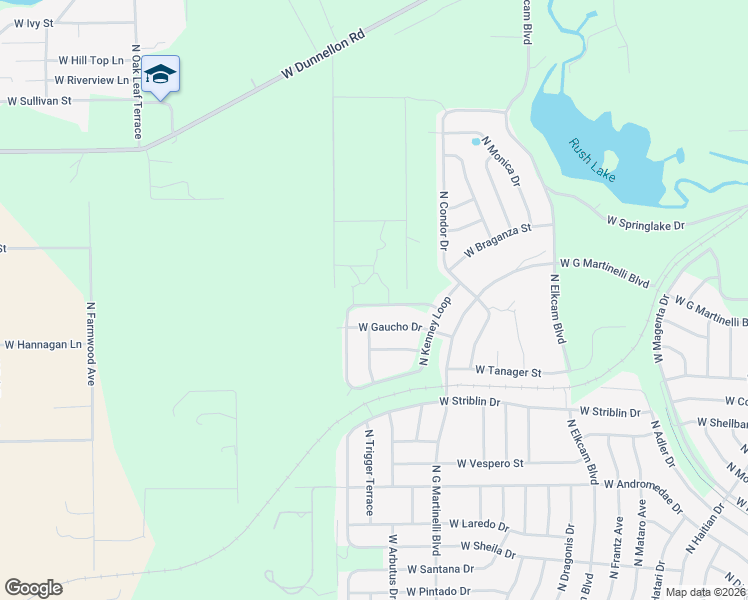 map of restaurants, bars, coffee shops, grocery stores, and more near 2885 West Xenox Drive in Citrus Springs